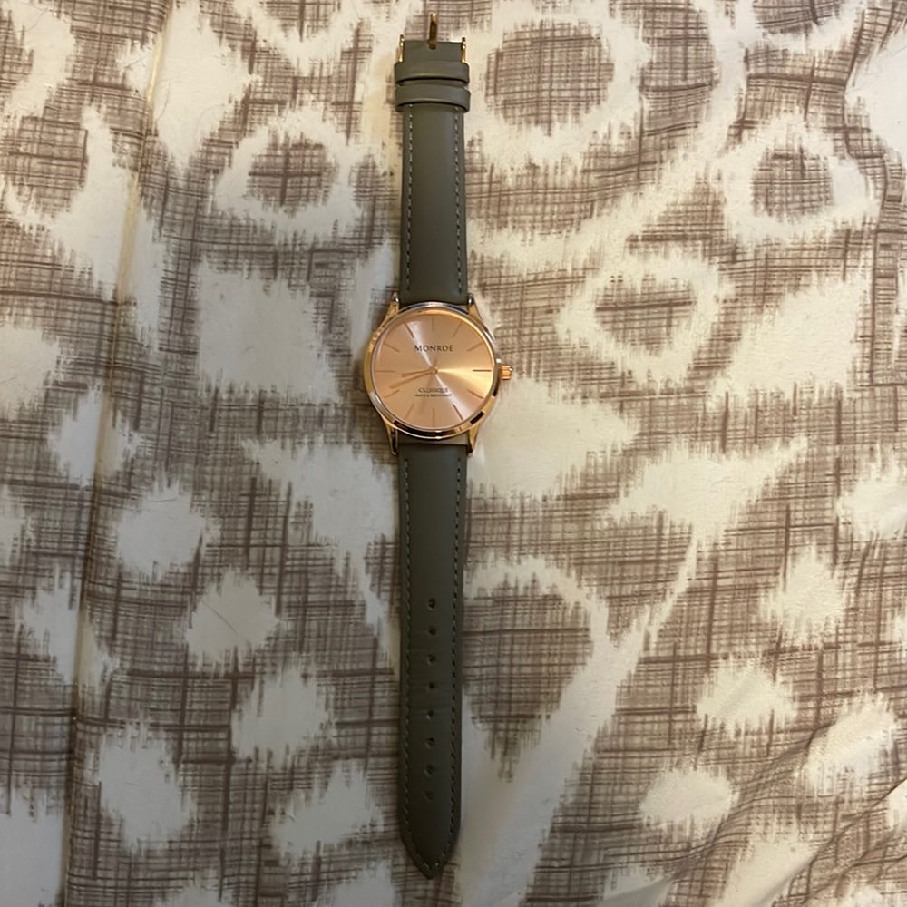 Monroe Rose Gold Classique Water Resistant Watch